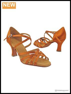 Ballroom Salsa Tango Latin Dance Shoes Suede Sole Leather Insole